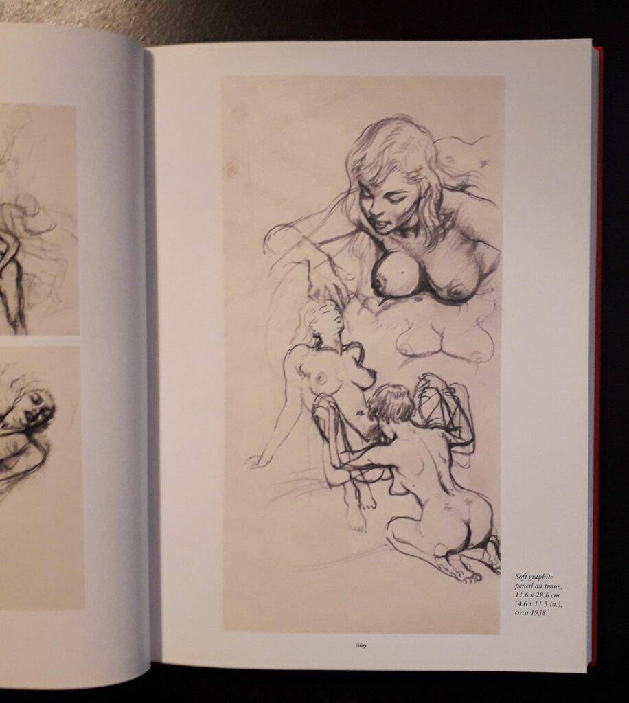 Esquisse érotique de femmes lesbiennes par Tom Poulton