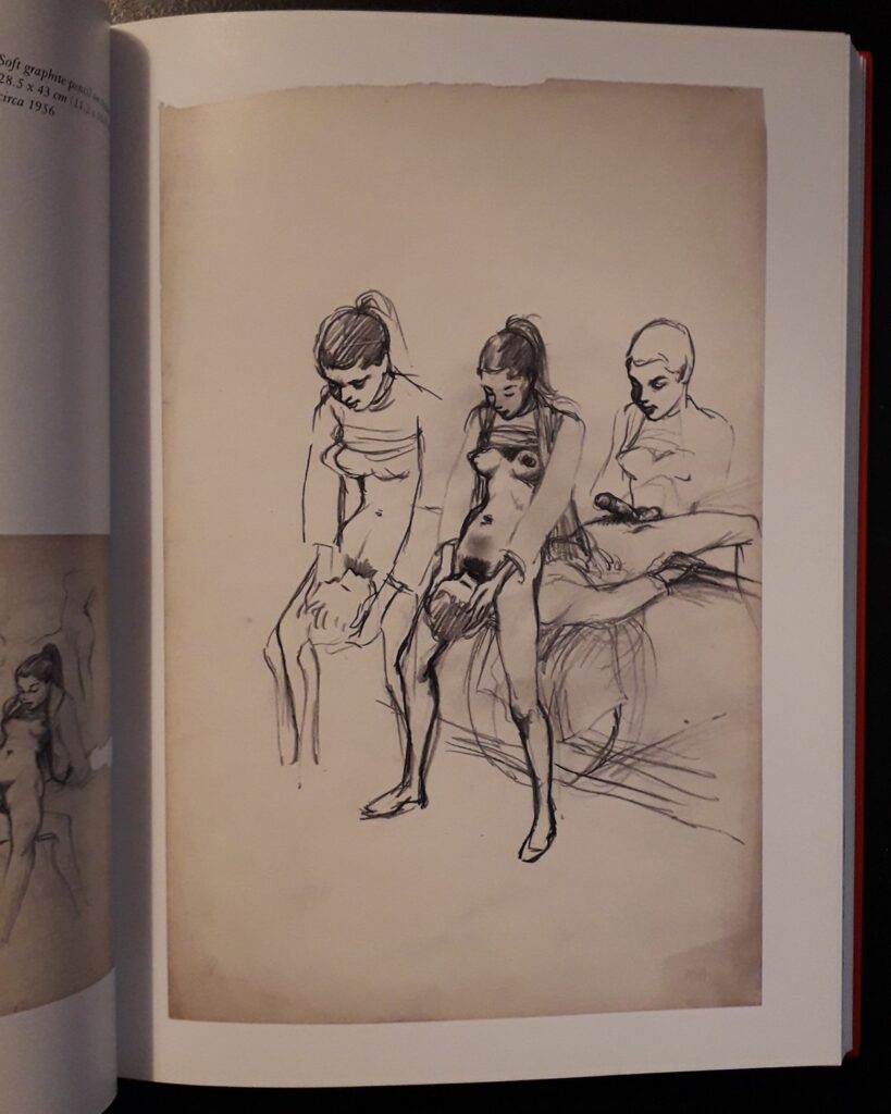 Dessin érotique de Tom Poulton de femmes se faisant lécher par des hommes