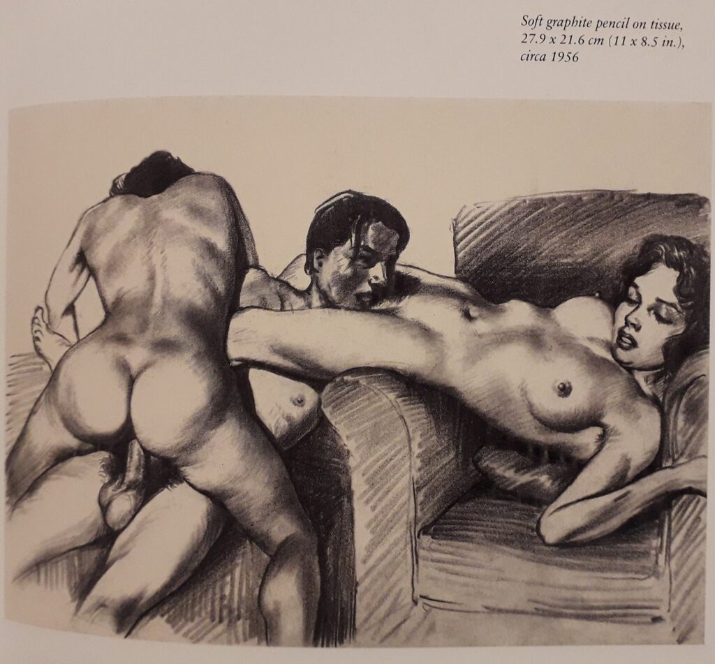 Scène de sexe trio HFF par Tom Poulton dans The Secret Art of an English Gentleman