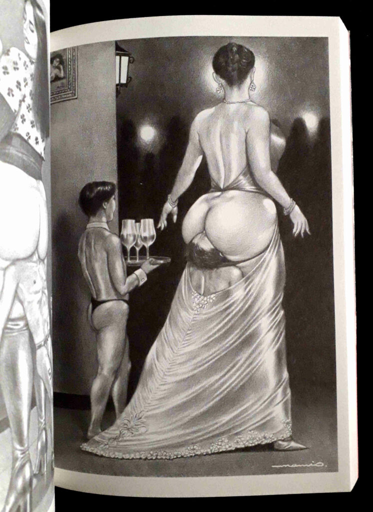 Femme dominante et robe longue : dessin érotique de Namio Harukawa