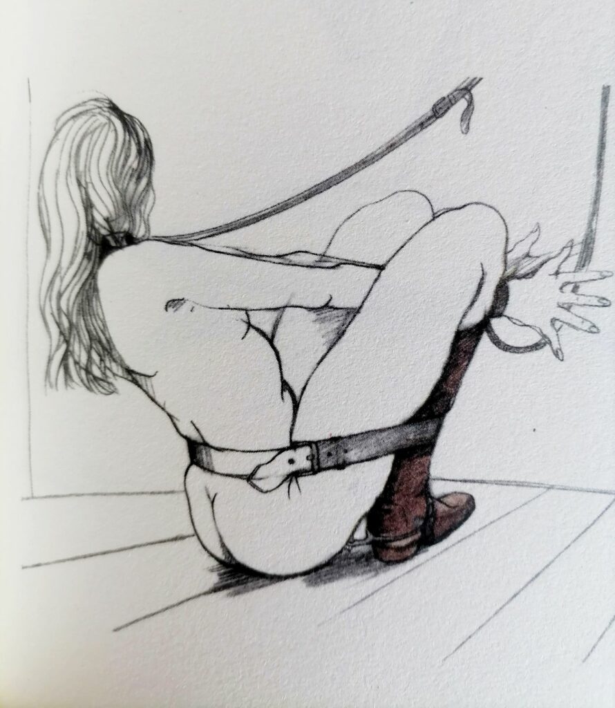 Dessin BDSM de femme bondage par Tomi Ungerer dans Totempole