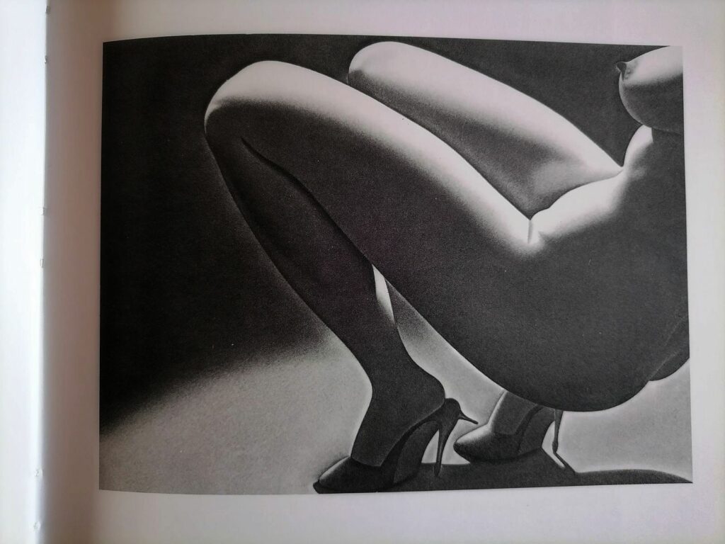 Dessin d'une femme nue en talons dans Cent dessins érotiques de Yoshifumi Hayashi, éditions Le Club du livre secret 1982 (introduction de Walerian Borowczyk)