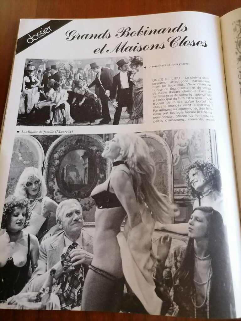 Dossier Grands bobinards et maisons closes dans la revue Ciné Eros Star numéro 1, la revue de l'érotisme au cinéma, 1980.