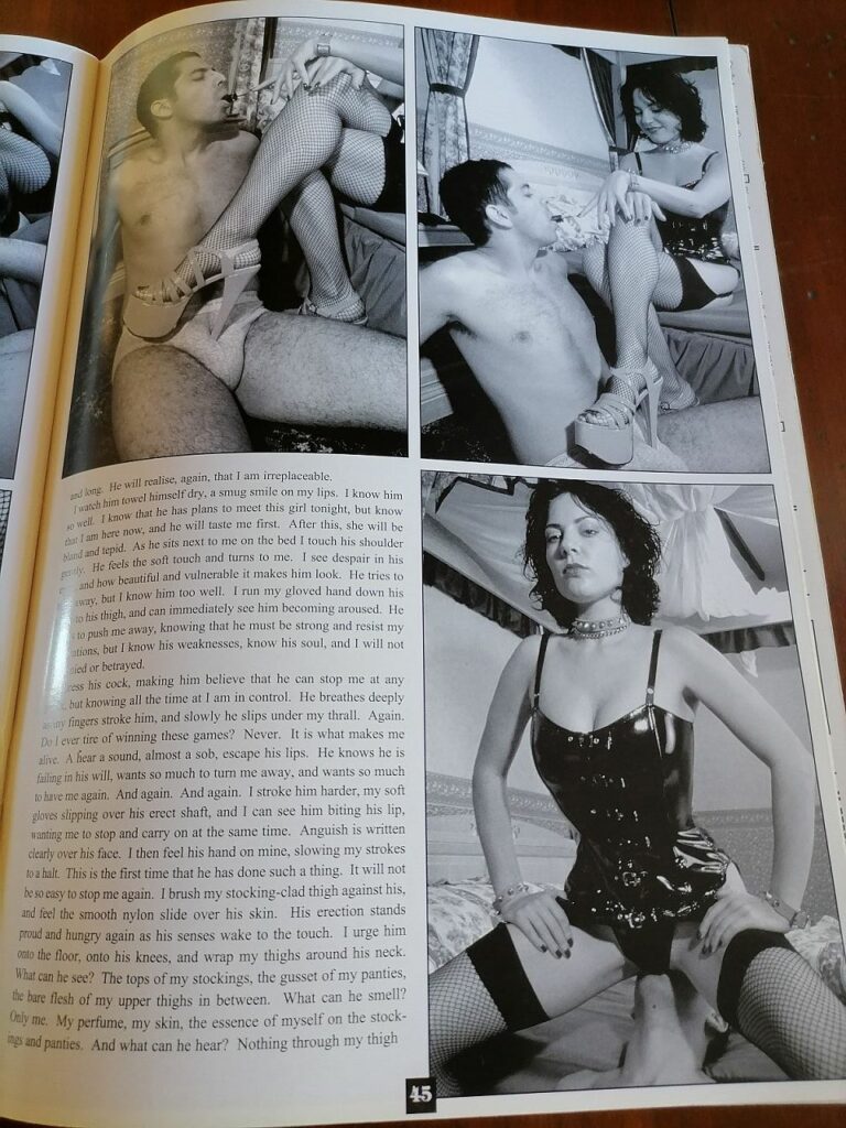 Revue SM/fetish domina nation numéro 4. Devoted to the dominant female. Femdom et soumission masculine, face sitting