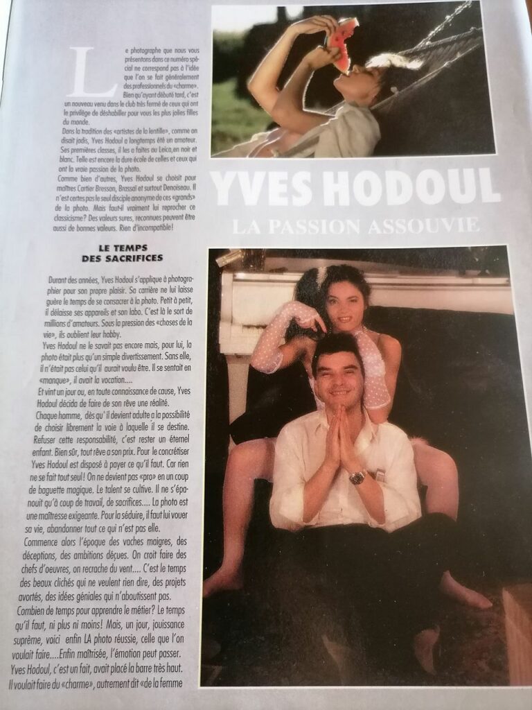 Article sur le photographe érotique Yves Hodoul dans le magazine Plaisir