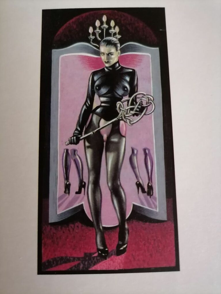 Dessin fétichiste et érotique extrait du livre Défense d'ouvrir, de Mirka Lugosi et Gilles Berquet, aux éditions Astarté