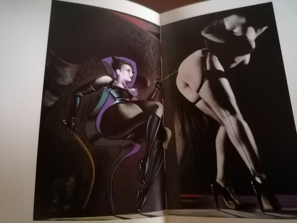 Dessin fétichiste et érotique extrait du livre Défense d'ouvrir, de Mirka Lugosi et Gilles Berquet, aux éditions Astarté