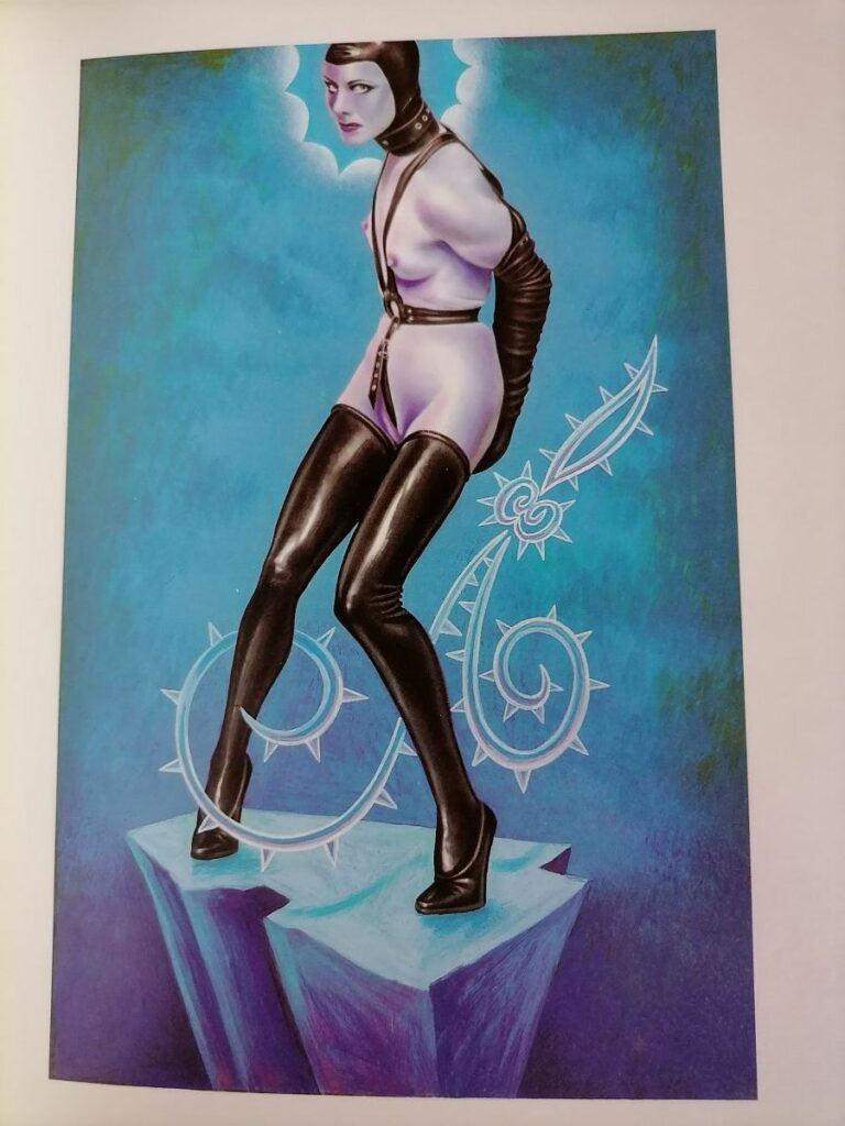 Dessin fétichiste et érotique extrait du livre Défense d'ouvrir, de Mirka Lugosi et Gilles Berquet, aux éditions Astarté