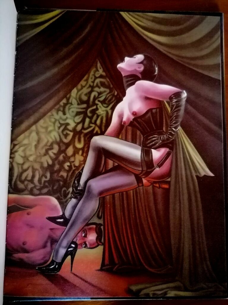 Dessin fétichiste et érotique extrait du livre Défense d'ouvrir, de Mirka Lugosi et Gilles Berquet, aux éditions Astarté