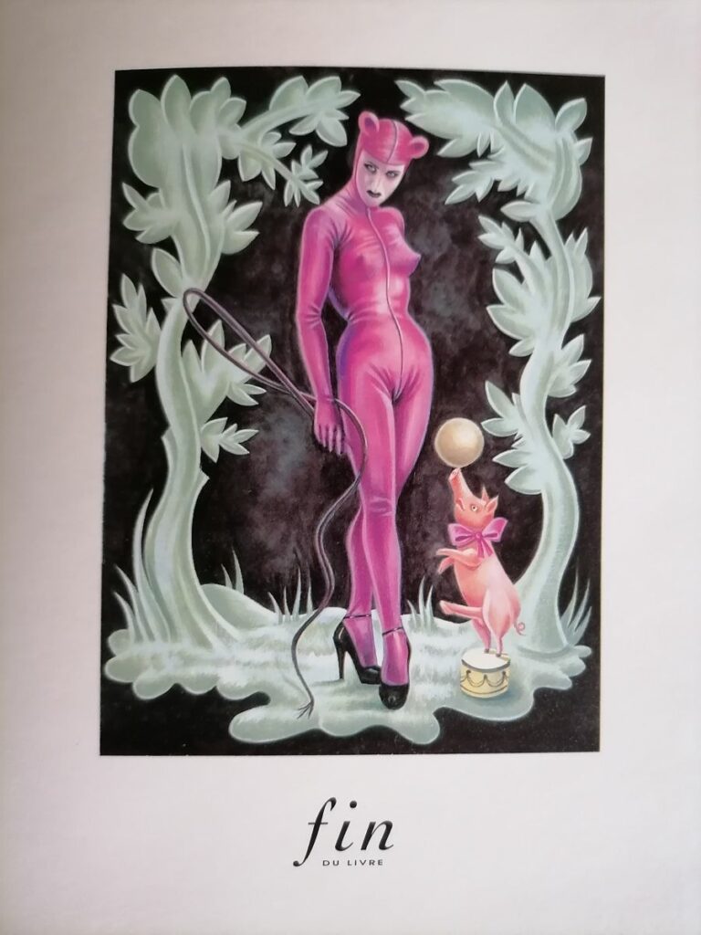 Dessin fétichiste et érotique extrait du livre Défense d'ouvrir, de Mirka Lugosi et Gilles Berquet, aux éditions Astarté