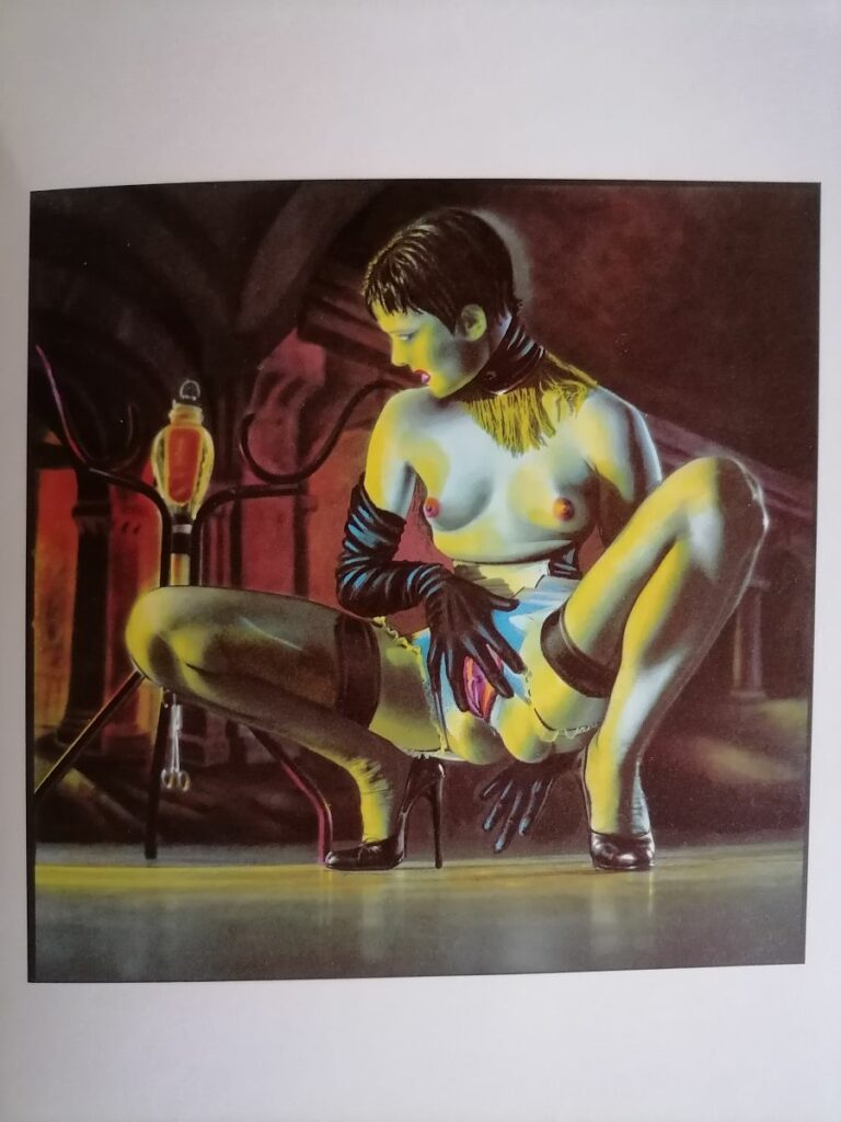 Dessin fétichiste et érotique extrait du livre Défense d'ouvrir, de Mirka Lugosi et Gilles Berquet, aux éditions Astarté