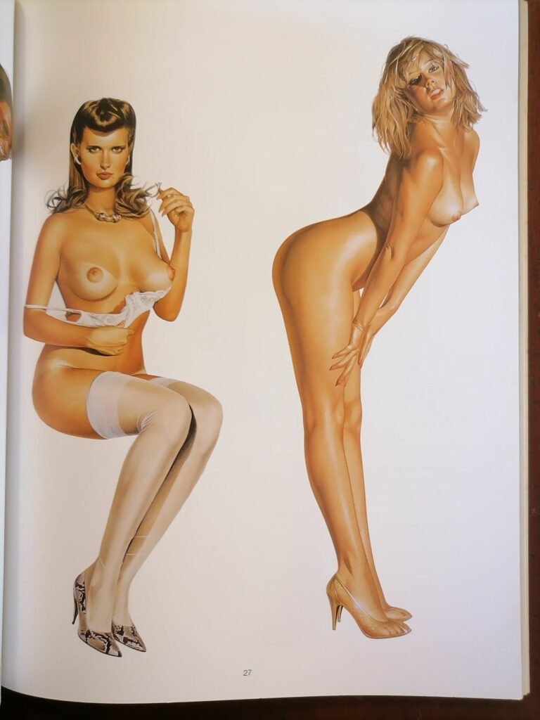 Dessin érotique de Hajime Sorayama, éditions Taco, 1989
