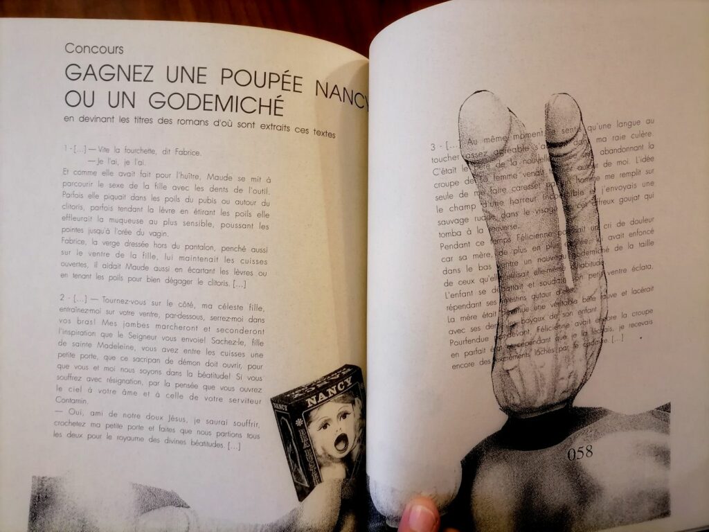 Double page de la revue Le Sourire vertical, Jean-Pierre Faur éditeur