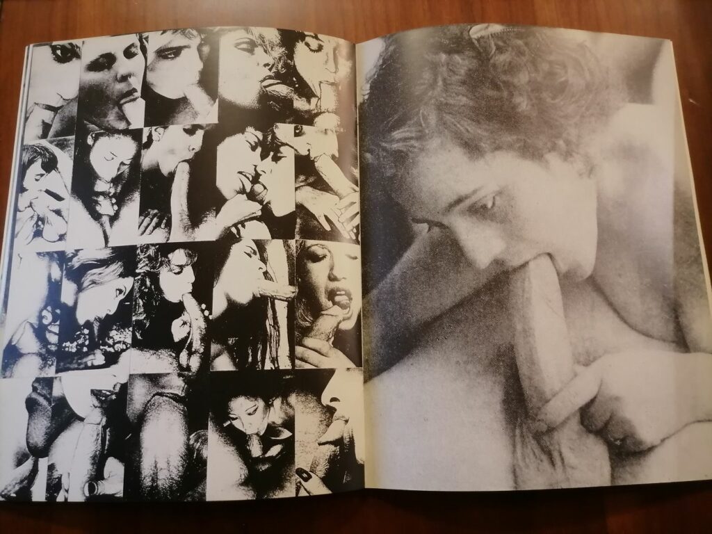Double page de la revue érotique Le Sourire vertical, Jean-Pierre Faur éditeur