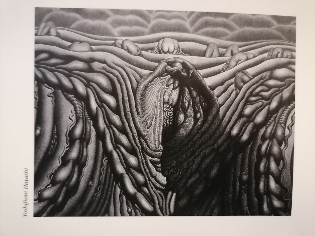 Dessin de l'artiste japonais Yoshifumi Hayashi dans la revue Le Sourire vertical, Jean-Pierre Faur éditeur