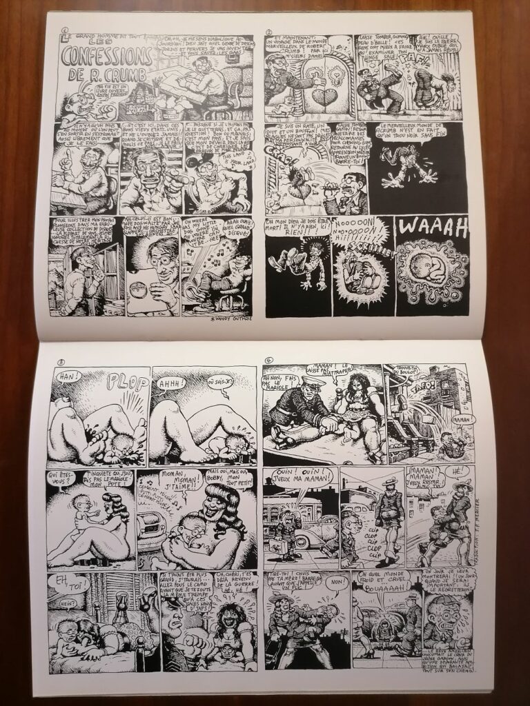 BD de robert Crumb dans la revue Le Sourire vertical, Jean-Pierre Faur éditeur