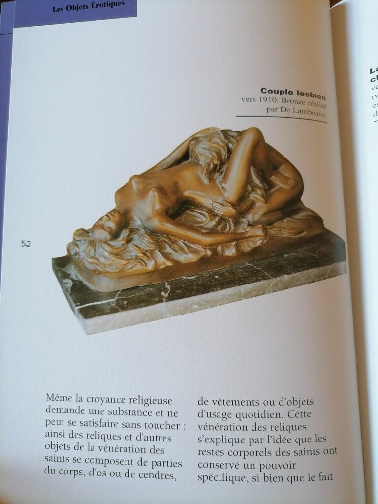 Sculpture érotique lesbiennes dans le livre Les Objets du plaisir, par Hans-Jurgen Dopp aux éditions Parkston Press LTD, 2001