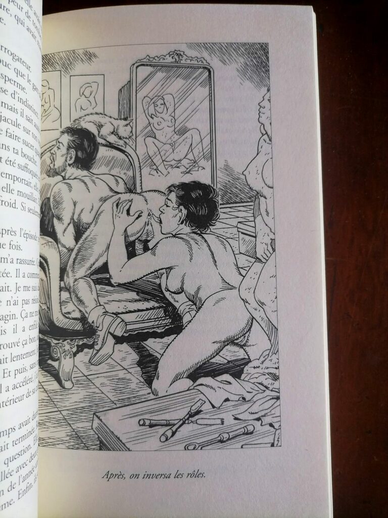 Illustration érotique de Chris pour le livre Une petite modèle lubrique, par Bernard Margeride, collection Les Aphrodisiaques, éditions Sabine Fournier