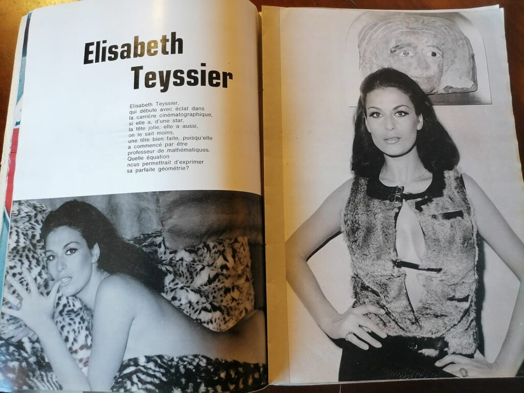 Photo de Elisabeth Teyssier dans la revue érotique vintage sexyrama