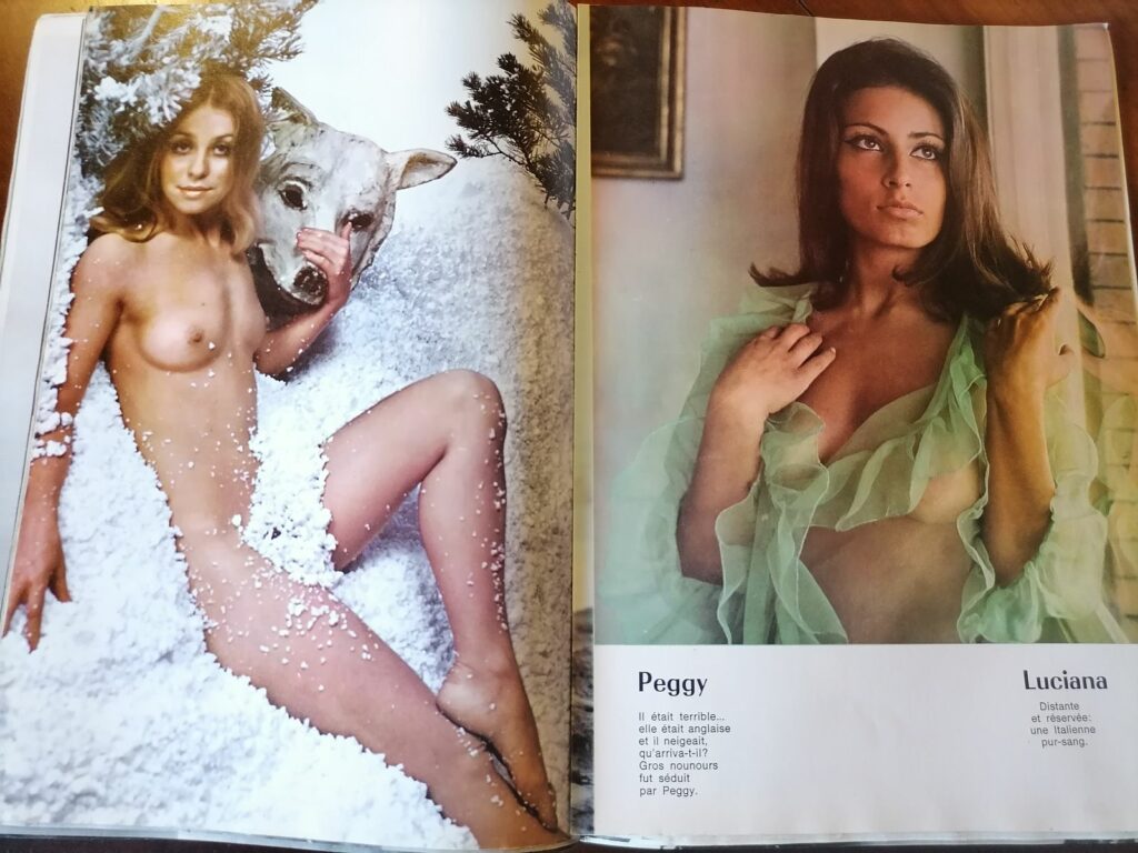 Photo de femme nue style pin up dans la revue érotique vintage sexyrama