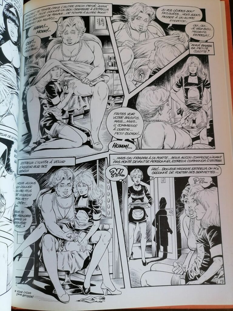 Planche de la BD érotique Lydia soubrette de luxe (4e épisode) édition originale (CAP)