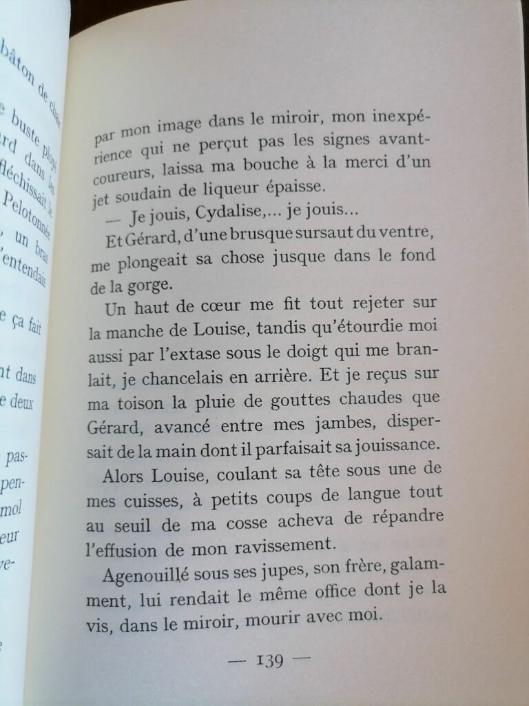 Extrait du roman érotique Cydalise ou le Péché dans le miroir, éditions Ramsey Libertines, illustrations de T. Mertens