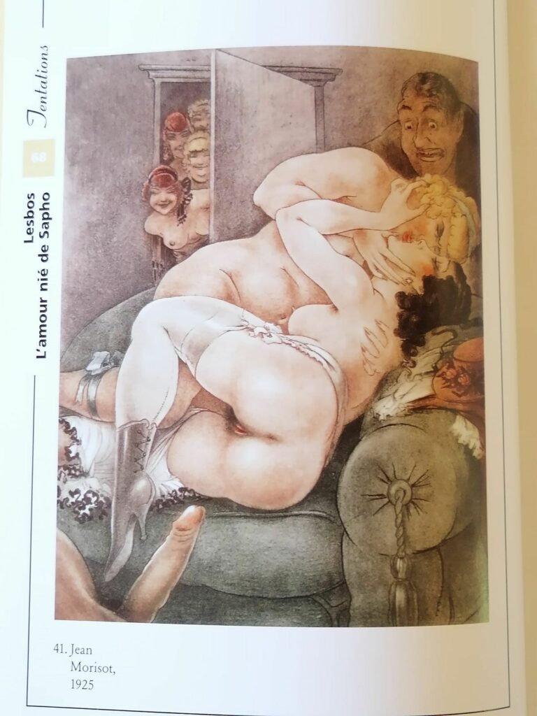 illustration érotique de lesbiennes par Jean Morisot dans le livre Lesbos de Hans-Jurgen Dopp