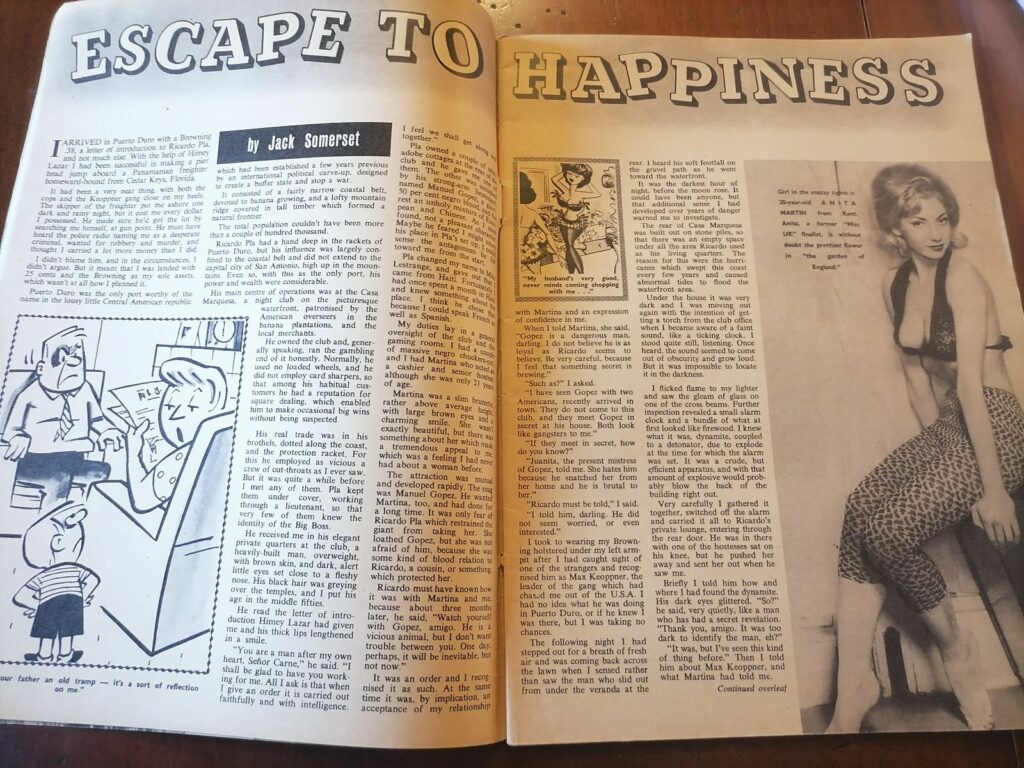 Extrait de la revue érotique vintage esprit pin-up Carnival d'octobre 1966