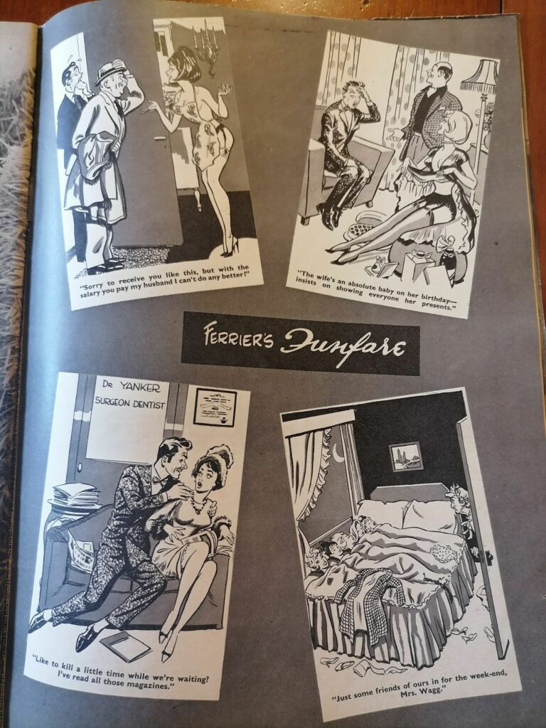 Extrait de la revue érotique vintage esprit pin-up Carnival d'octobre 1966