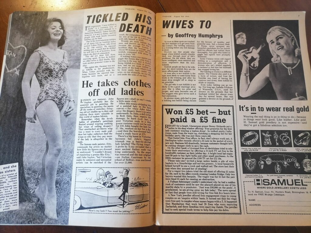 Extrait de la revue érotique vintage américaine Parade