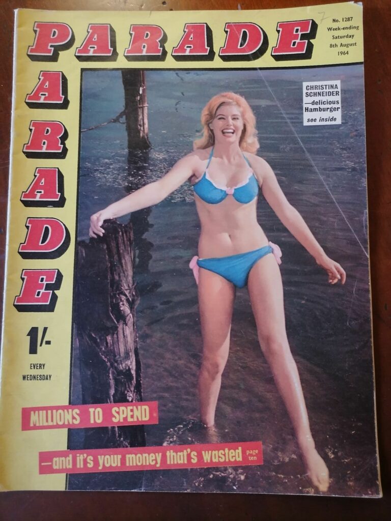 Couverture du magazine US Parade n°1287 avec Christina Schneider d'août 1964
