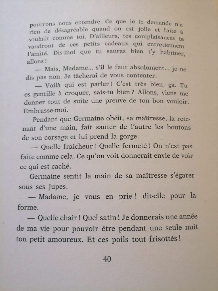 Extrait du roman érotique vintage Séduction, jeunes amours de Gustave Guérineau, éditions du Silène, 1971