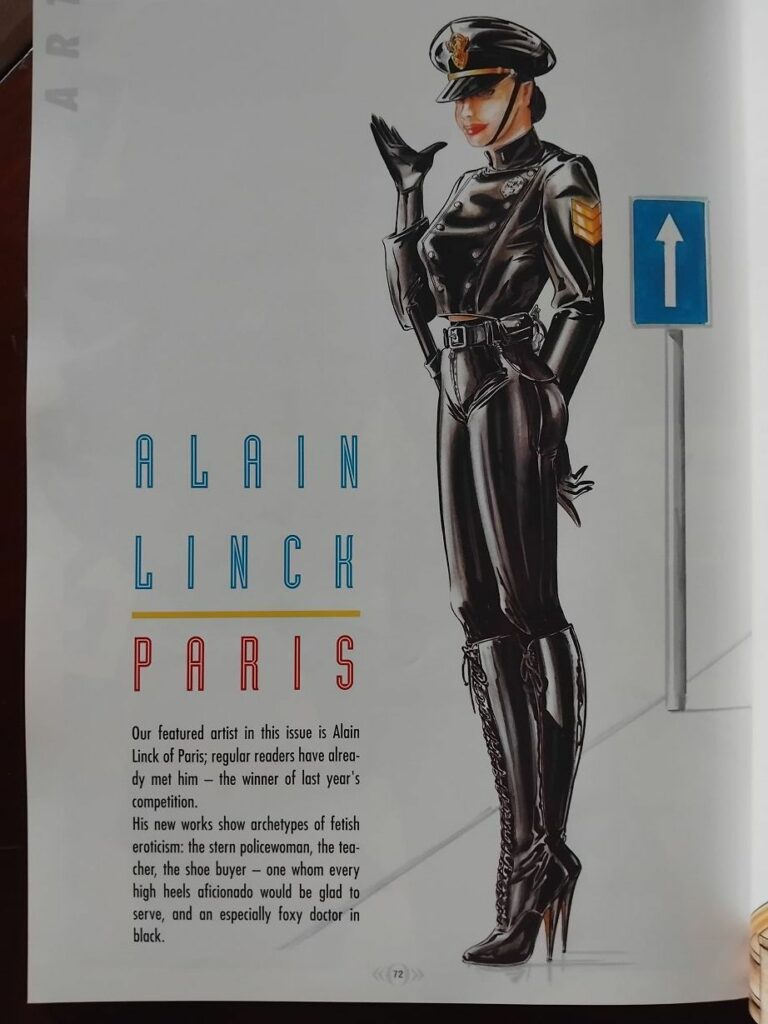 Dessin de Alain Linch dans la revue fetish O n°15, dirigée par Peter W. Czernich