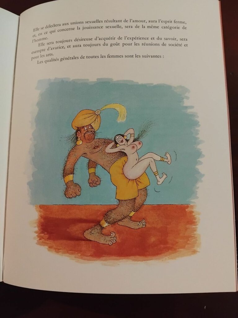 Dessin érotique et humoristique d'Albert Dubout pour le livre Kama Soutra aux éditions Michèle Trinckvel, 1973