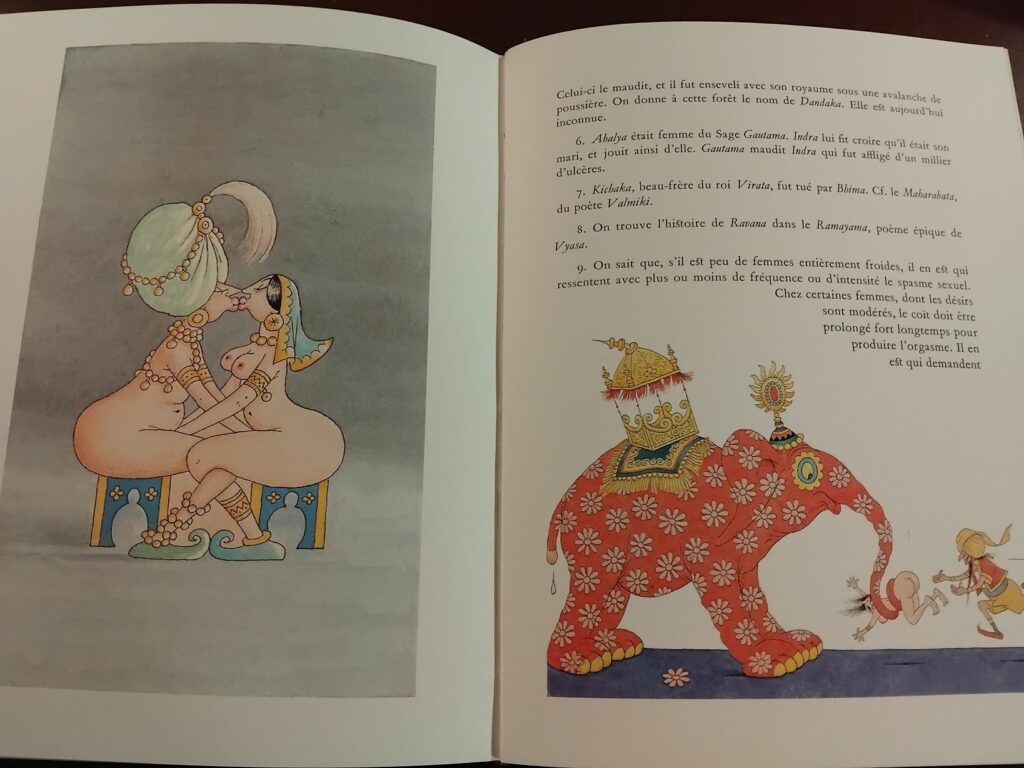 Dessin érotique et humoristique d'Albert Dubout pour le livre Kama Soutra aux éditions Michèle Trinckvel, 1973