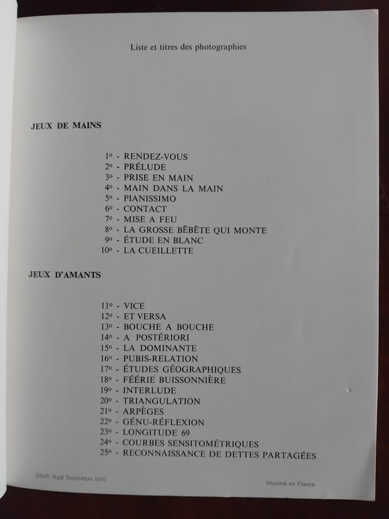 Sommaire du livre érotique Latitude 32 Longitude 69, Serge Bourdin & Vitalis Weintzem
