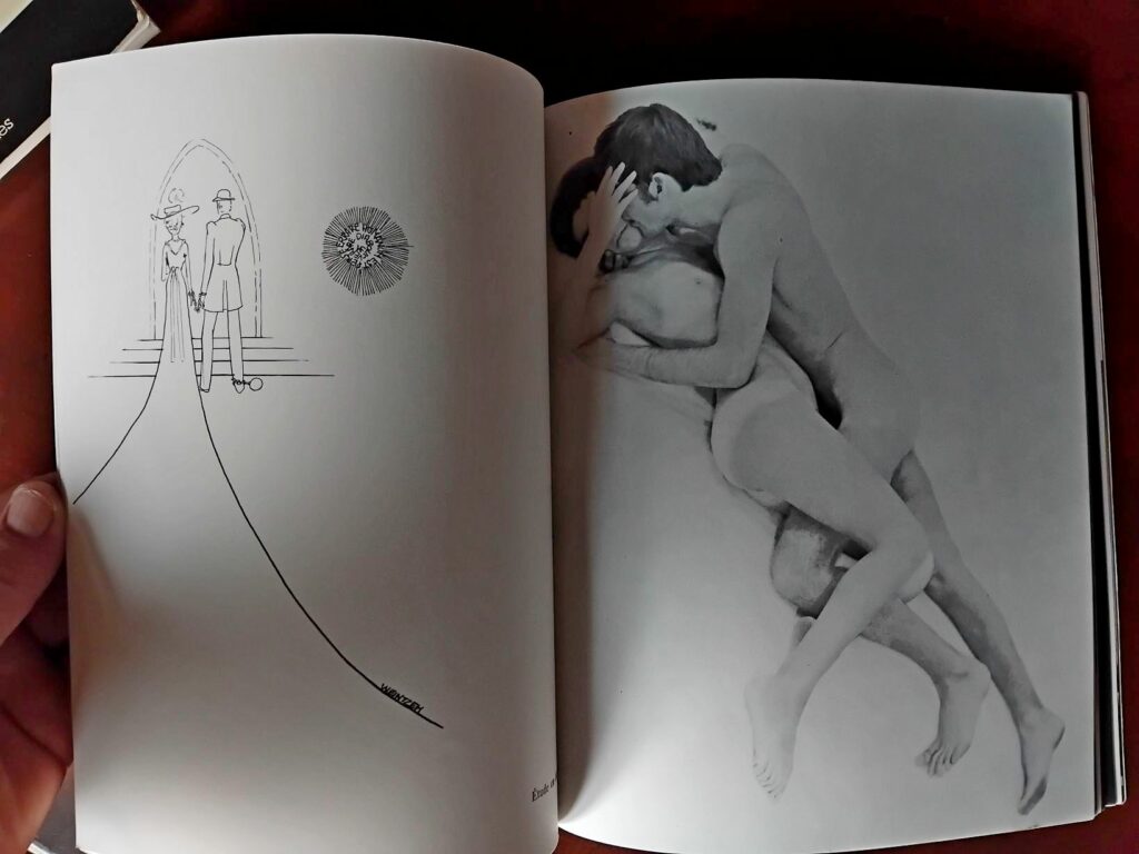 Planche du recueil de photos et dessins érotiques Latitude 32 Longitude 69, par Serge Bourdin et Vitalis Weintzem