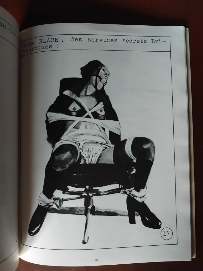 Dessin érotique bondage d'une fille asiatique par Romain Slocombe pour le livre Prisonnière de l'Armée rouge aux éditions LF/ Humanoïdes associés