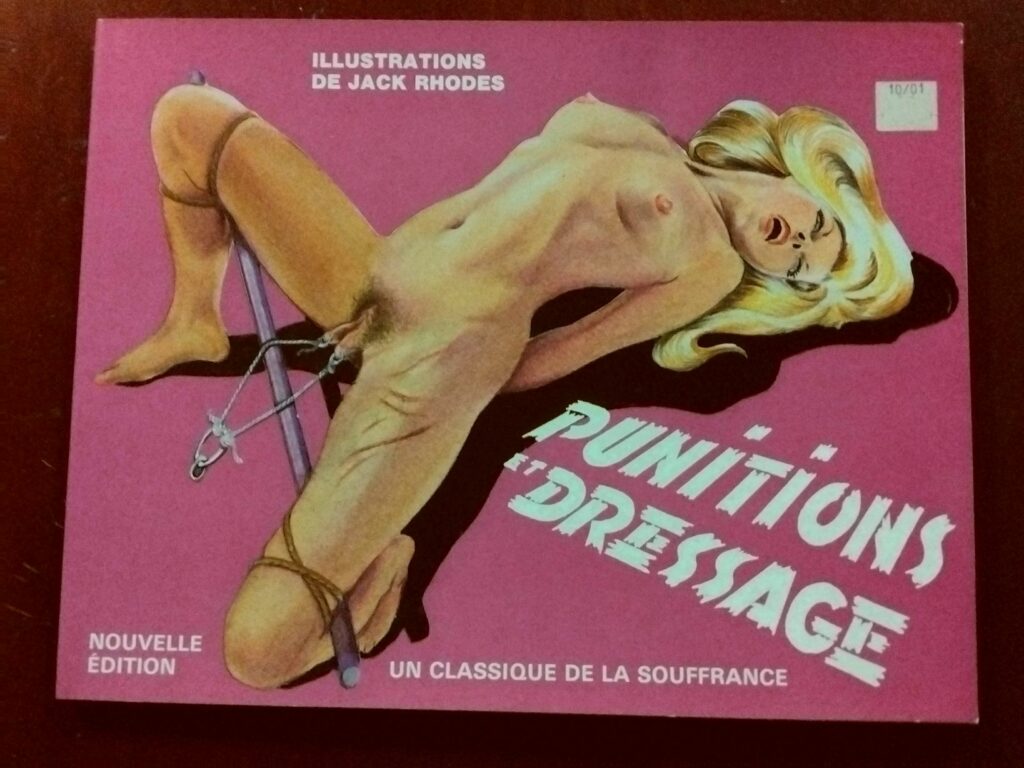 Couverture du livre érotique Punitions et dressage de Joss Marshall, illustrations de Jack Rhodes, aux éditions Jet productions, 1981